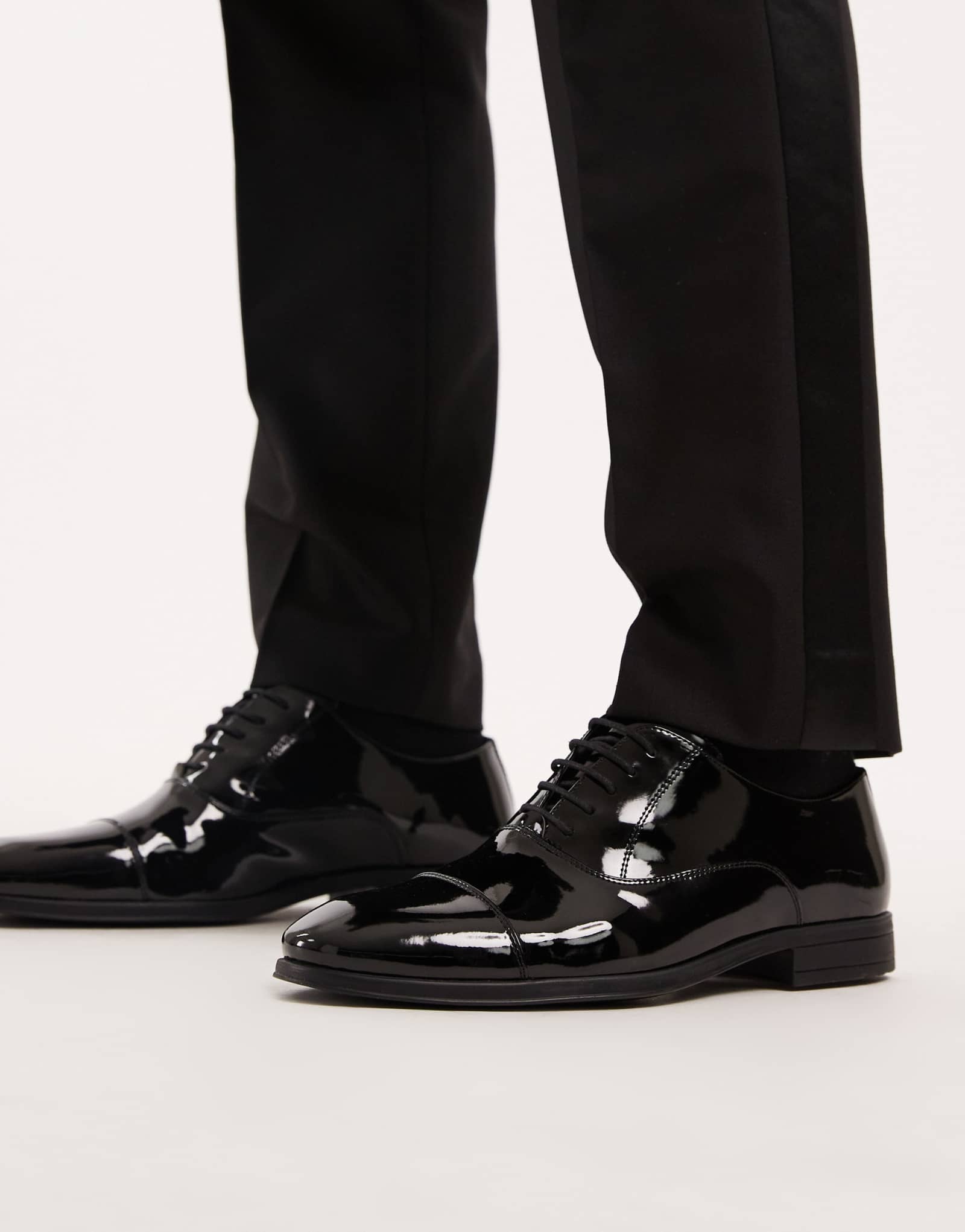 Черные туфли Walk London Oscar с оксфордским носком 