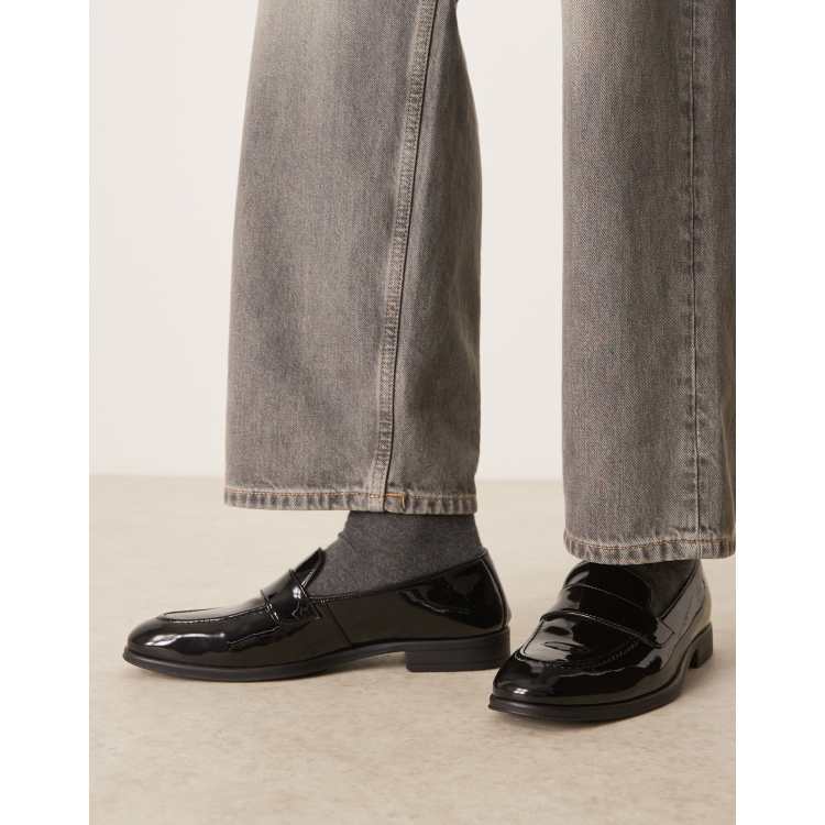 Walk London Oscar slip-on loafers in black | ASOS display picture 1