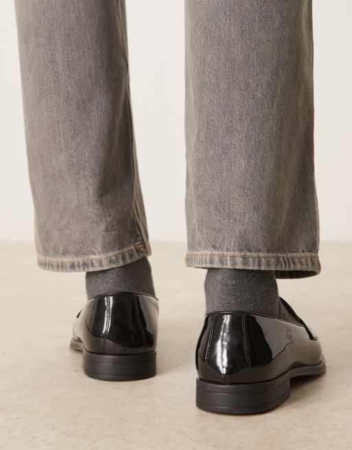 Walk London Oscar slip-on loafers in black, 2 of 4