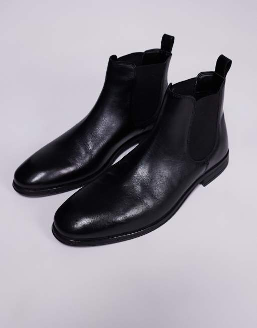 Walk London - Oscar - Stivaletti Chelsea in pelle nera, 3 di 4