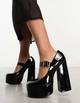 Walk London Phoenix Mary Jane Platforms In Black