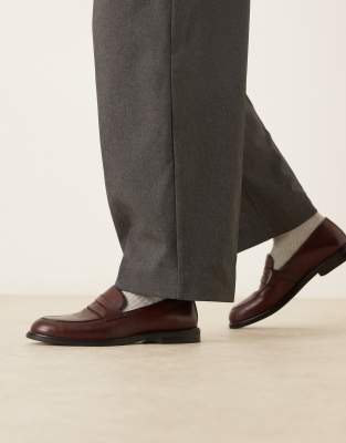 Putney - Leder-Loafer in Braun mit Steg-Detail-Brown Brown 45