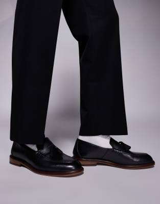 Walk London – Putney – Leder-Loafer in Schwarz mit Quasten - view 1