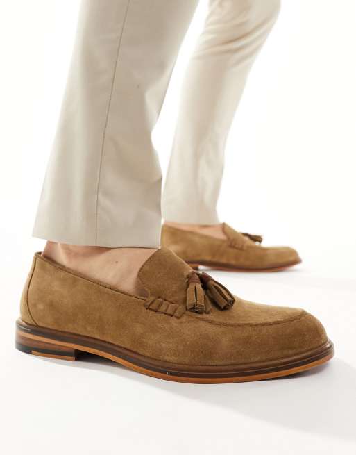  Walk London – Putney – Ljusbruna loafers i mocka med tofs