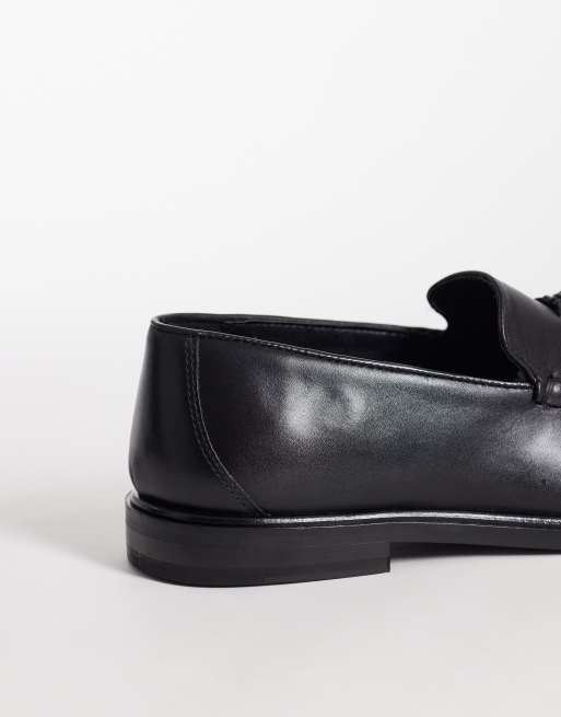Walk London Putney tassel loafers in black leather, 4 of 4