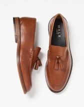 WALK London Raphael bar loafers in brown leather | ASOS display picture 1