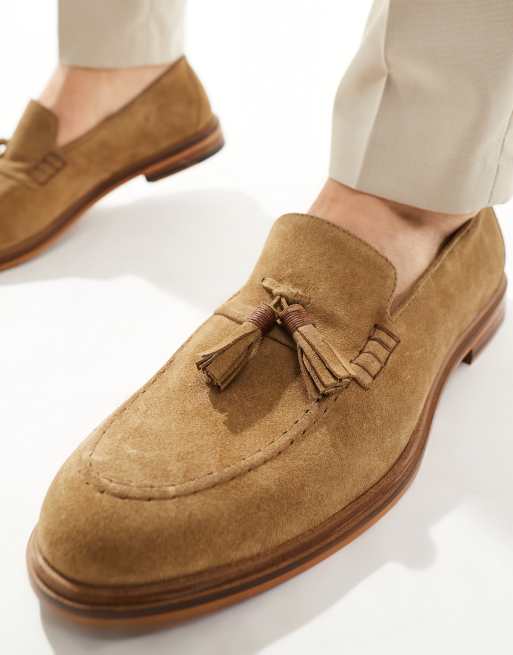 Walk London Men Tan Suede Dress Tassel Shoes Size 8 Putney Tassel Loafer Tan Suede | Walk London | Official Site main image 2