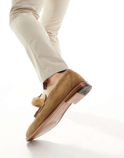 Walk London Men Tan Suede Dress Tassel Shoes Size 8 Putney Tassel Loafer Tan Suede | Walk London | Official Site main image 3