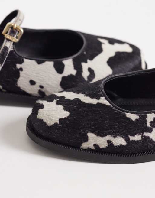 Walk London Rhea Ballerina in cow print, 4 of 4