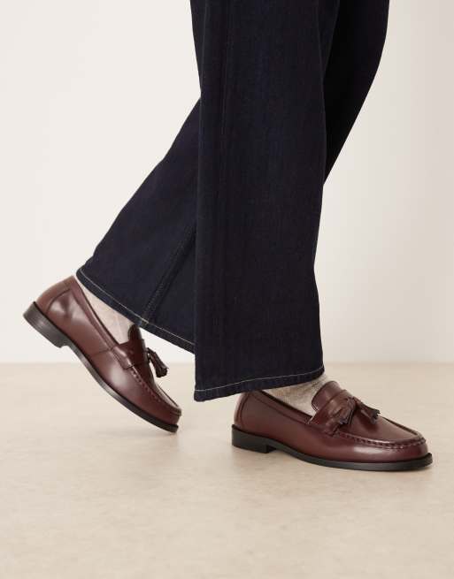 Walk London – Rhea – Loafer in der Farbe Cherry Liqueur mit Quasten  , 3 von 4