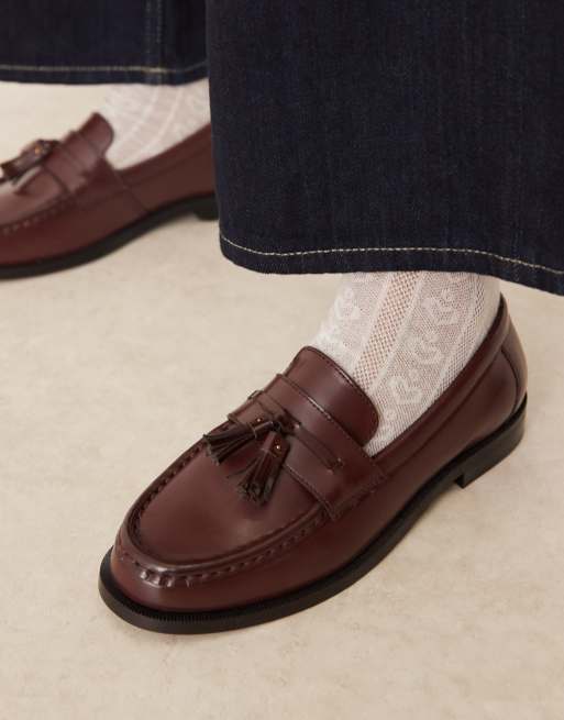 Walk London – Rhea – Loafer in der Farbe Cherry Liqueur mit Quasten  , 4 von 4