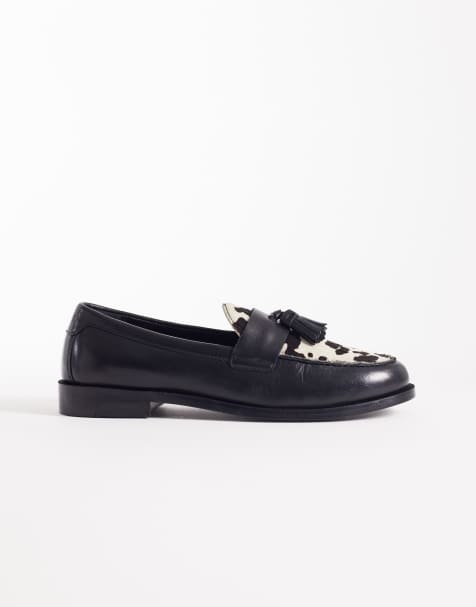 Walk London – Rhea – Loafer mit Kuhfellmuster und Quaste - view 1