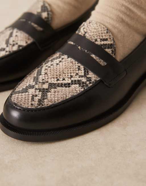 Walk London – Rhea – Loafer mit Schlangenhautmuster und Steg-Detail, 2 von 4
