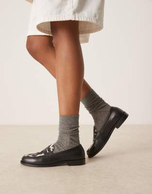 Walk London Rhea Saddle Loafers In Multi