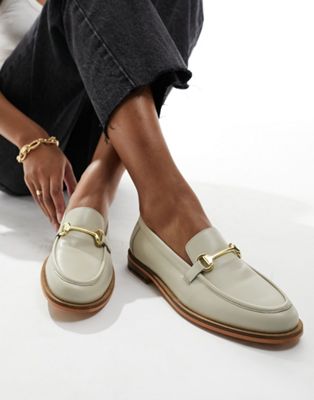  Rhea Trim Loafers In Off White Leather