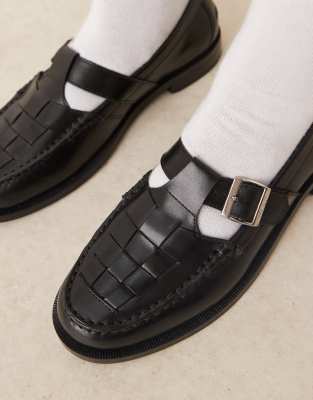 Walk London Rhea Woven Loafers In Multi