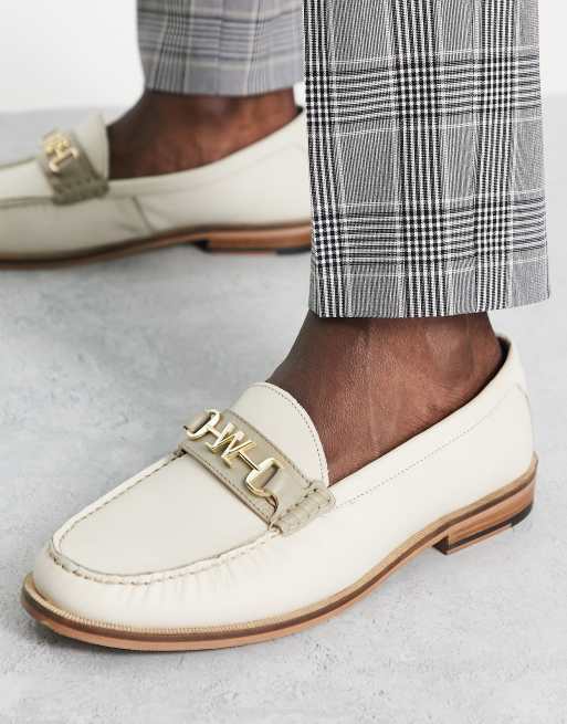 Walk London - Riva - Leren loafers met trench in wit, 3 van 4