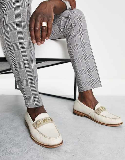 Walk London - Riva - Leren loafers met trench in wit, 4 van 4