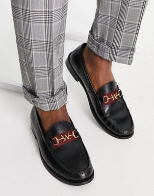 Walk London riva trim loafers in black  - ASOS Price Checker