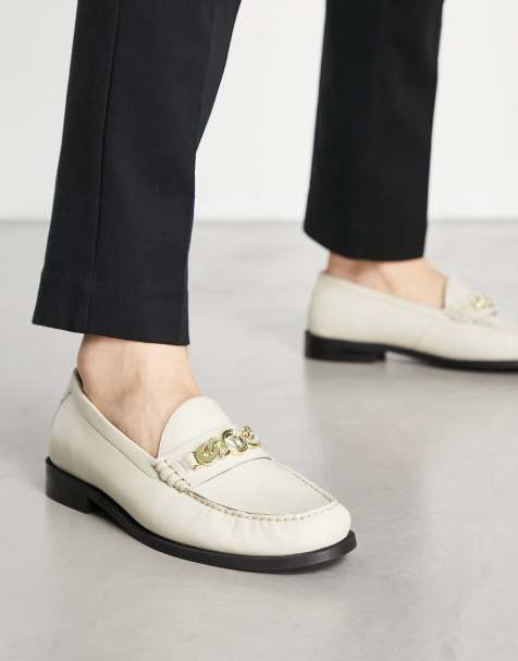 Mocassins blancs homme hot sale