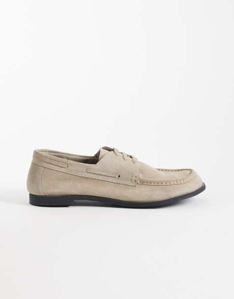 Walk London - Roma - Chaussures bateau en daim - Taupe - view 1