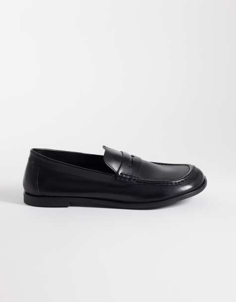 Walk London Roma sadelloafers i svart läder - view 1
