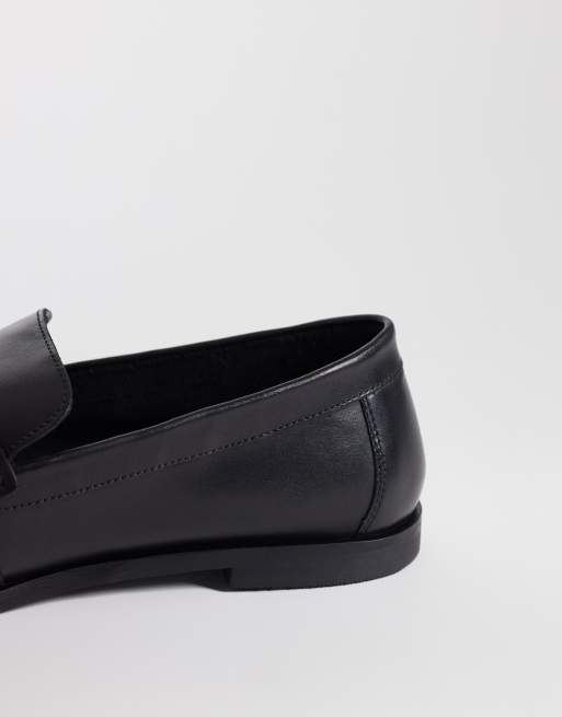 Walk London Sattel-Loafer aus schwarzem Leder, 3 von 4