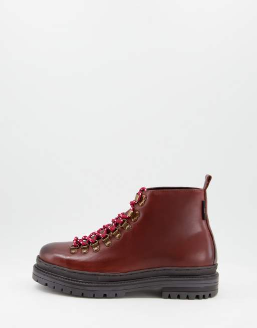 Walk London - Scarponcini da trekking premium in pelle, colore marrone