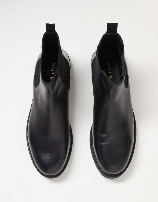 Walk London - Sean - Bottines Chelsea épaisses en cuir - Noir, 5 de 5