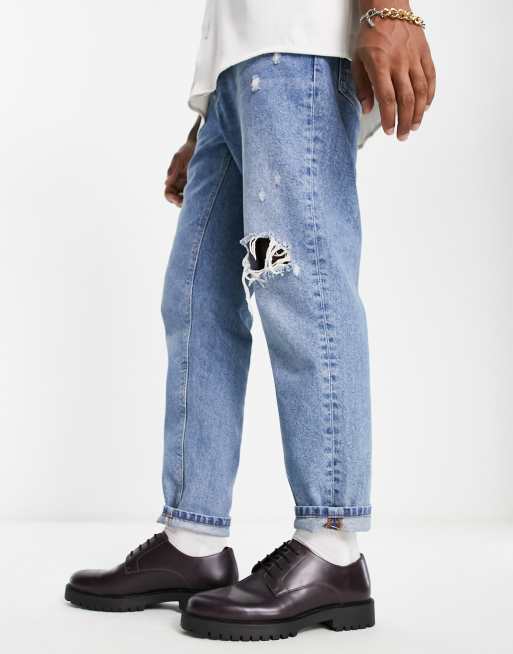 Walk London - Sean - Chaussures chunky en cuir à lacets - Bordeaux 