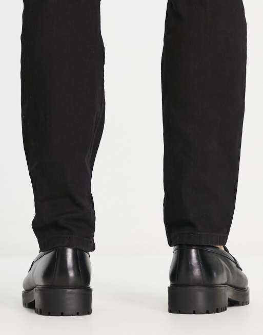 Walk London sean chunky snaffle loafers in black leather , 2 of 4