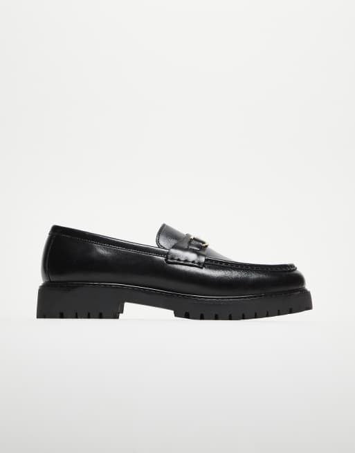 Walk London – Sean – Svarta loafers i läder med kant, 2 av 5
