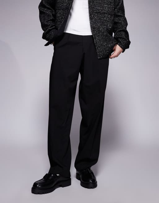 Walk London Sean tassel loafer in black leather, 3 of 4