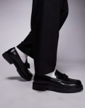 [WALK LONDON] Walk London Sean tassel loafers in black leather 46 Black