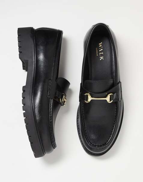 Walk London Sean Trim Loafer in black leather - view 1