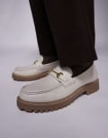[WALK LONDON] Walk London Sean trim loafers in off white leather 41 White