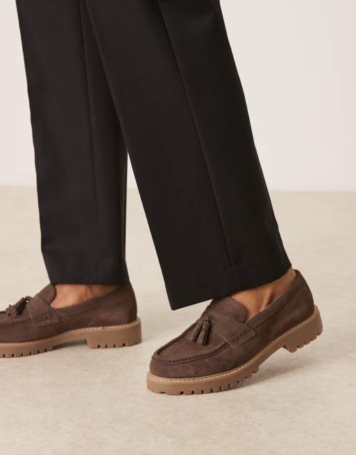 Walk London – Sean – Wildleder-Loafer in Braun mit Quasten, 2 von 4