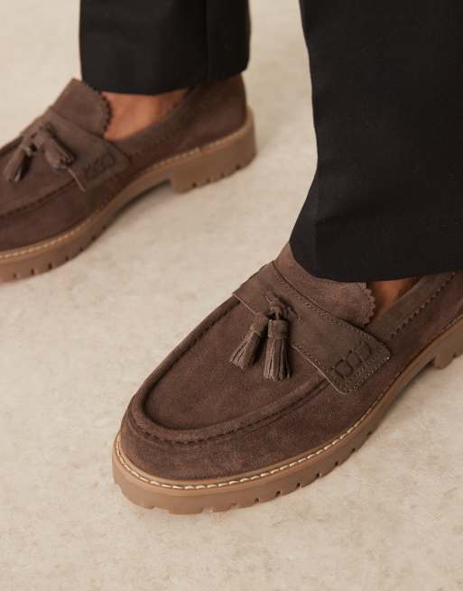 Walk London – Sean – Wildleder-Loafer in Braun mit Quasten, 3 von 4