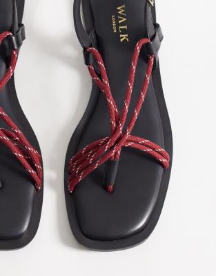 Sophia - Sandales en cuir à lacets - Noir 36