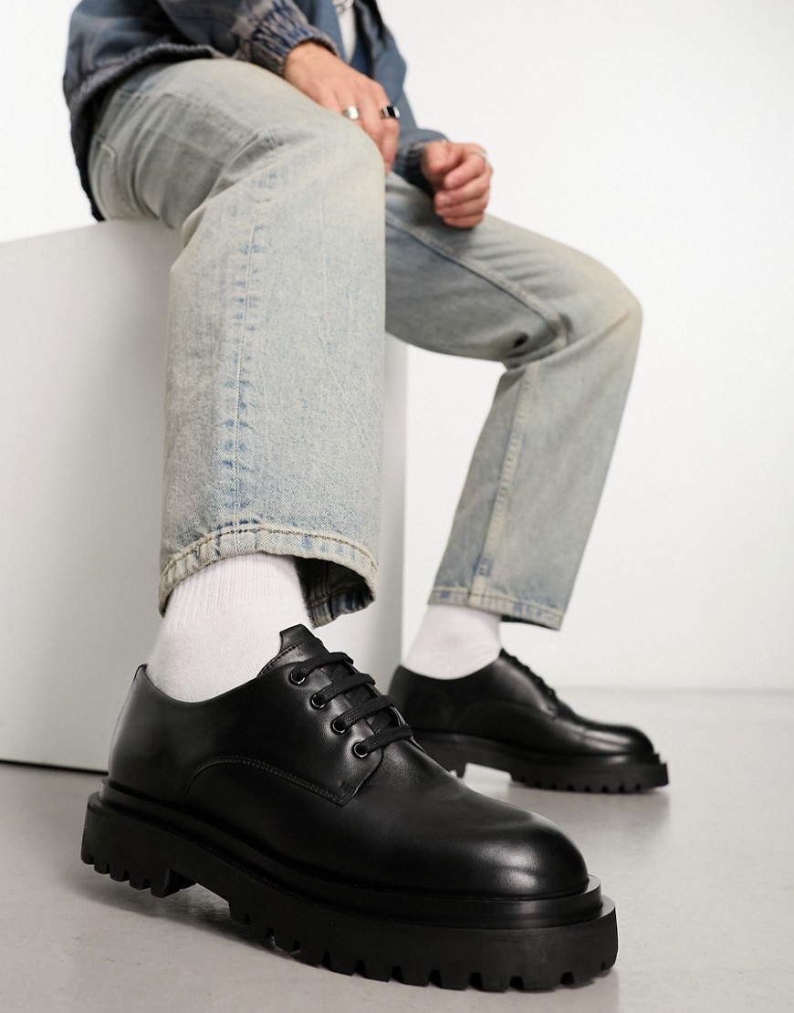 Sully derby shoes in black leather