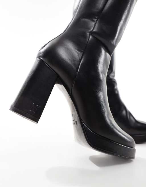 WALK London Tall - Poppy - Stivali in pelle neri, 3 di 4