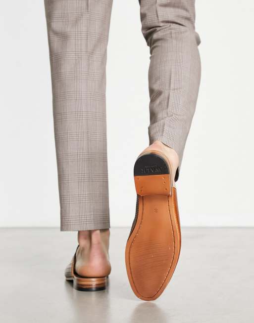 Walk London - Terry - Mocassini sabot in pelle marrone intrecciata, 2 di 4