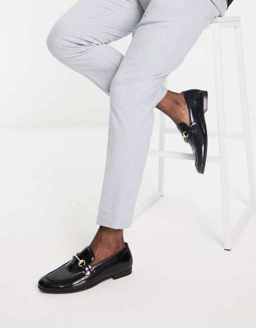 Walk London Terry snaffle loafers in black leather , 4 of 4