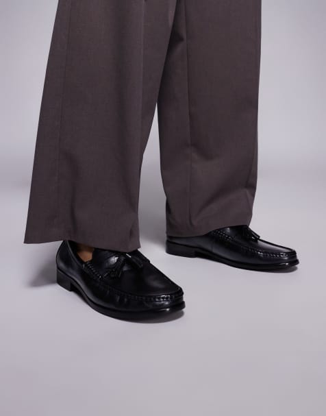 Walk London – Tino – Leder-Loafer in Schwarz mit Quasten - view 1