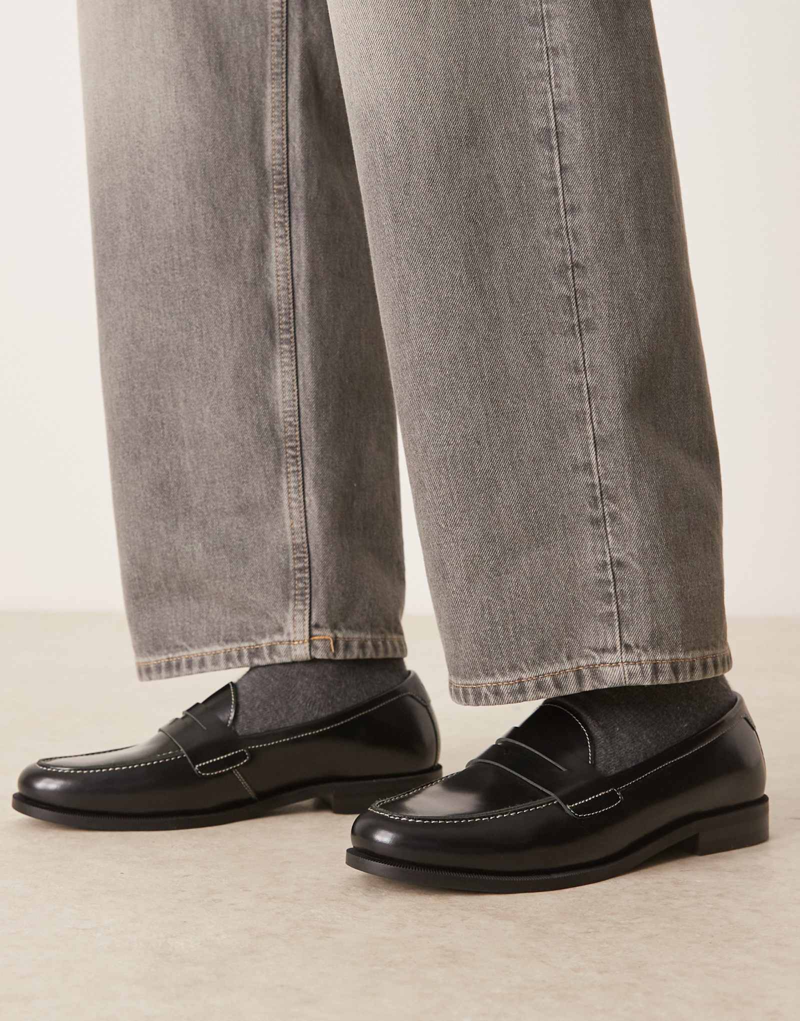 Черные мокасины Walk London Torbole saddle