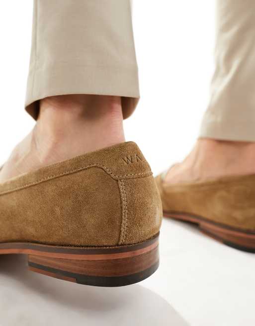  Walk London - Torbole - Saddle loafers in bruin suède en gebroken wit leer, 4 van 4