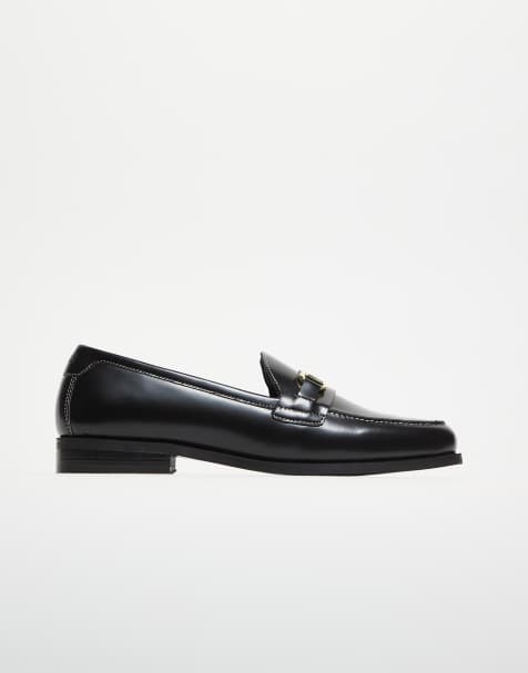 Walk London Torbole snaffle trim loafers in black - view 1