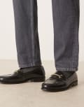 [WALK LONDON] Walk London Torbole snaffle trim loafers in black 44 BLACK