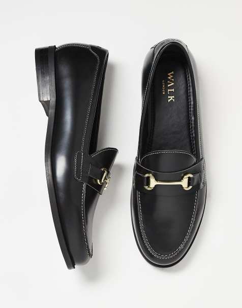 Walk London Torbole trim loafers in black - view 1