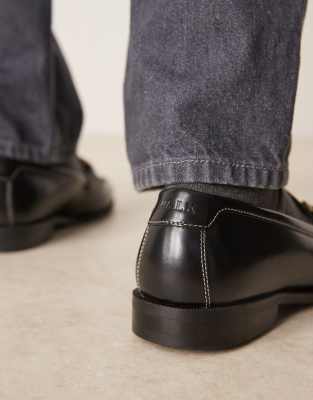 Walk London Torbole Trim Loafers In Black